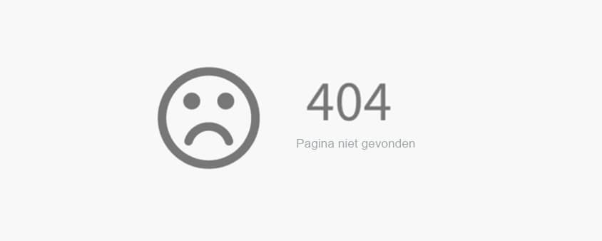 Pagina niet gevonden 404 error